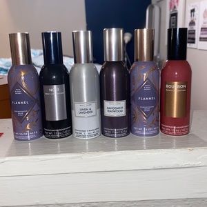 6 bottles of Bath and body works room sprays
